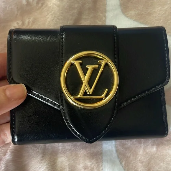 Louis Vuitton Calfskin Portefeuille Wallet compact Neuf Pont LV Leather - Picture 5 of 9